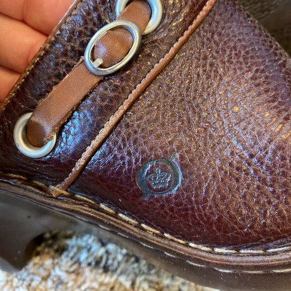 Born Brown Leather Mules Size 9 Clogs - Picture 8 of 8